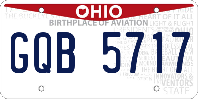 OH license plate GQB5717