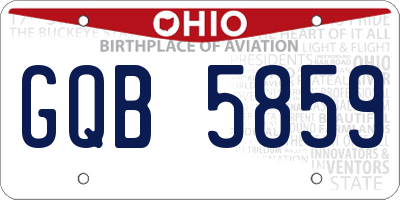OH license plate GQB5859