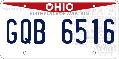 OH license plate GQB6516