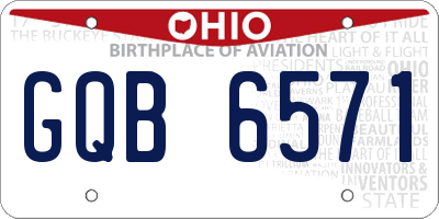 OH license plate GQB6571