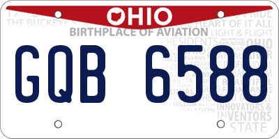 OH license plate GQB6588