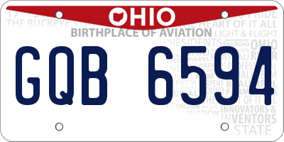 OH license plate GQB6594