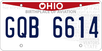 OH license plate GQB6614