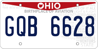 OH license plate GQB6628