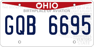 OH license plate GQB6695