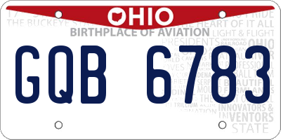 OH license plate GQB6783
