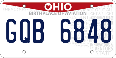 OH license plate GQB6848