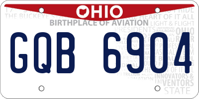 OH license plate GQB6904