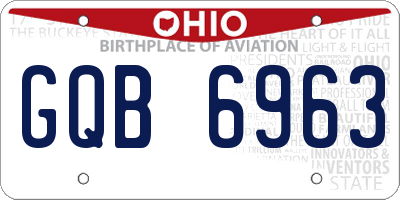 OH license plate GQB6963