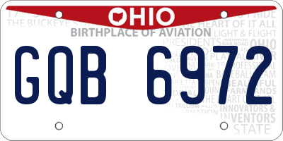 OH license plate GQB6972