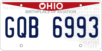 OH license plate GQB6993