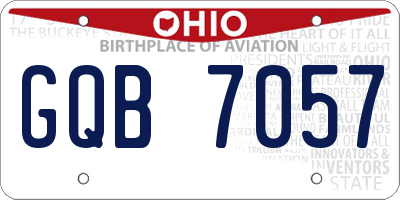 OH license plate GQB7057