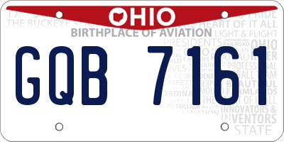OH license plate GQB7161
