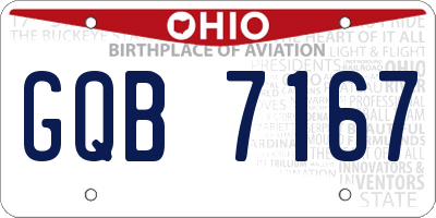 OH license plate GQB7167