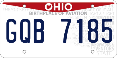 OH license plate GQB7185