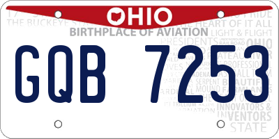 OH license plate GQB7253