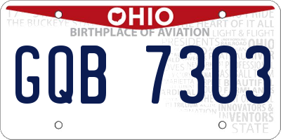 OH license plate GQB7303