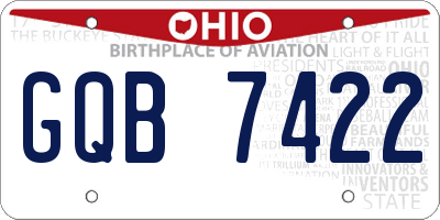 OH license plate GQB7422