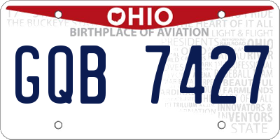 OH license plate GQB7427