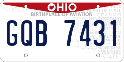 OH license plate GQB7431