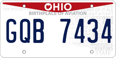 OH license plate GQB7434