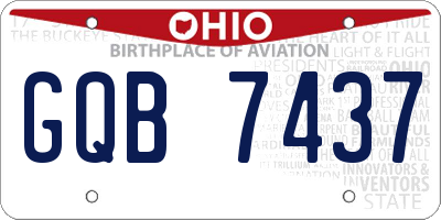 OH license plate GQB7437