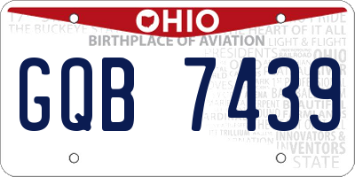 OH license plate GQB7439