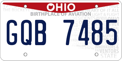 OH license plate GQB7485