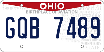 OH license plate GQB7489