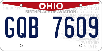 OH license plate GQB7609