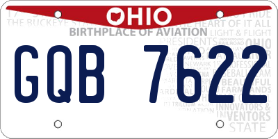 OH license plate GQB7622