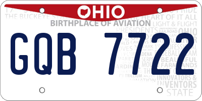 OH license plate GQB7722