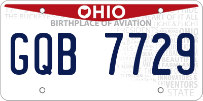 OH license plate GQB7729