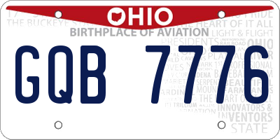 OH license plate GQB7776