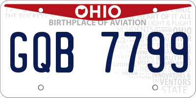 OH license plate GQB7799