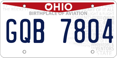 OH license plate GQB7804