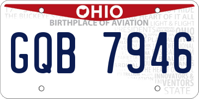 OH license plate GQB7946