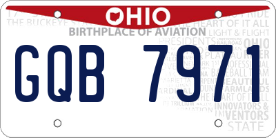 OH license plate GQB7971