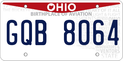 OH license plate GQB8064