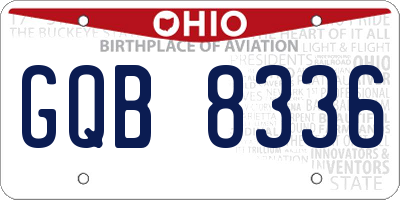 OH license plate GQB8336