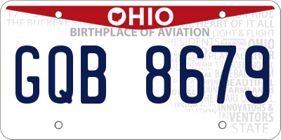 OH license plate GQB8679