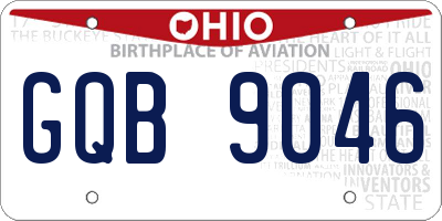 OH license plate GQB9046