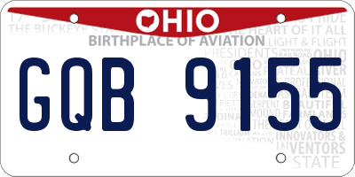 OH license plate GQB9155