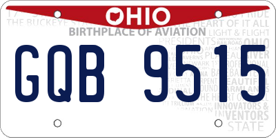 OH license plate GQB9515