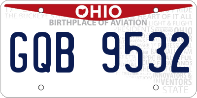 OH license plate GQB9532