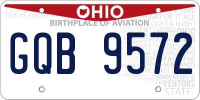 OH license plate GQB9572