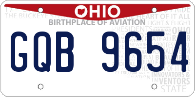 OH license plate GQB9654