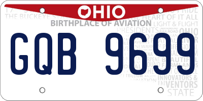 OH license plate GQB9699