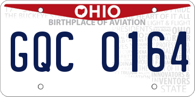 OH license plate GQC0164