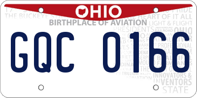 OH license plate GQC0166